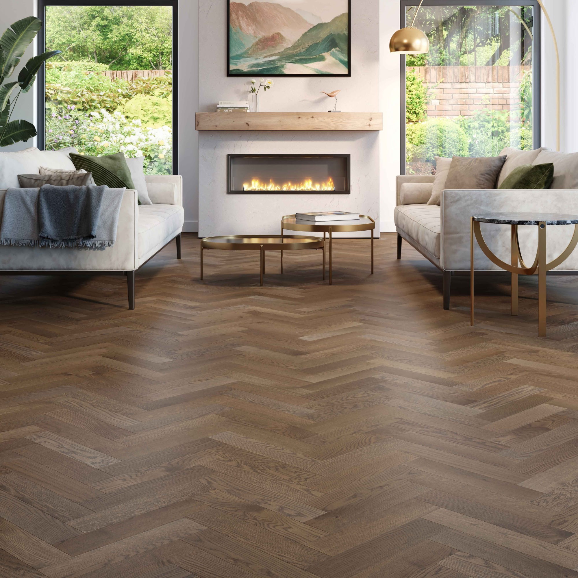 Herringbone Living Room